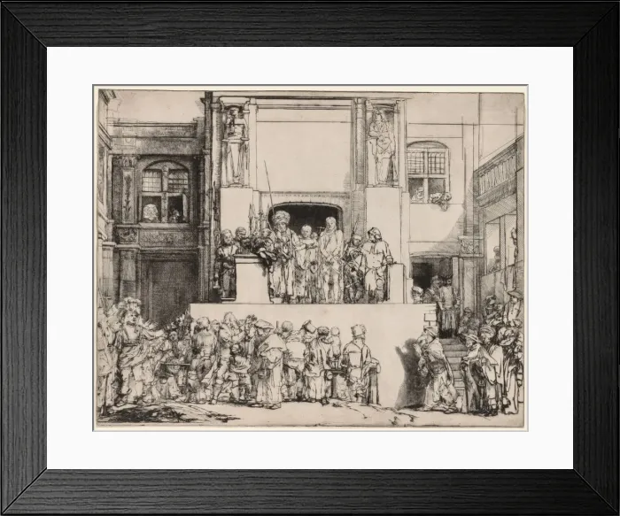 Framed Print : Ecce Homo. Christ Presented to the People, 1655. Creator: Rembrandt van Rijn (Dutch, 1606-1669) Framed Print : Ecce Homo. Christ Presented to the People, 1655. Creator: Rembrandt van Rijn (Dutch, 1606-1669)