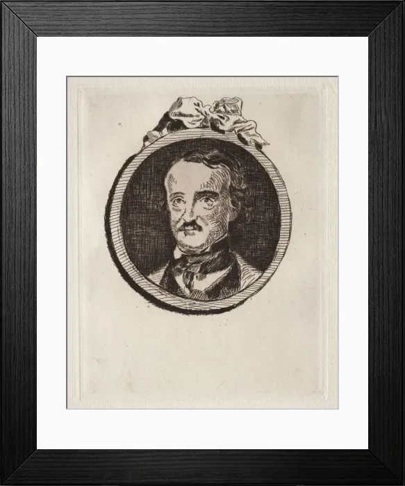 Framed Print : Edgar Allan Poe. Creator: Edouard Manet (French, 1832-1883) Framed Print : Edgar Allan Poe. Creator: Edouard Manet (French, 1832-1883)