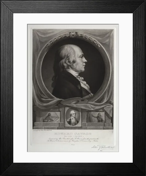 Framed Print : Edward Savage, 1899. Creator: Max Rosenthal (American, 1833-1918)