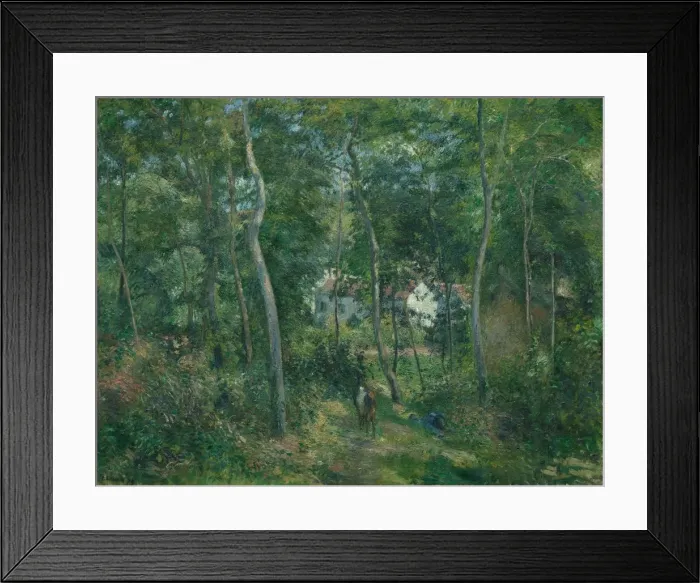 Framed Print : Edge of the Woods Near LHermitage, Pontoise, 1879. Creator: Camille Pissarro (French, 1830-1903) Framed Print : Edge of the Woods Near LHermitage, Pontoise, 1879. Creator: Camille Pissarro (French, 1830-1903)