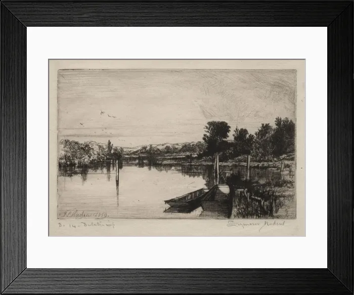 Framed Print : Egham, 1859. Creator: Francis Seymour Haden (British, 1818-1910) Framed Print : Egham, 1859. Creator: Francis Seymour Haden (British, 1818-1910)