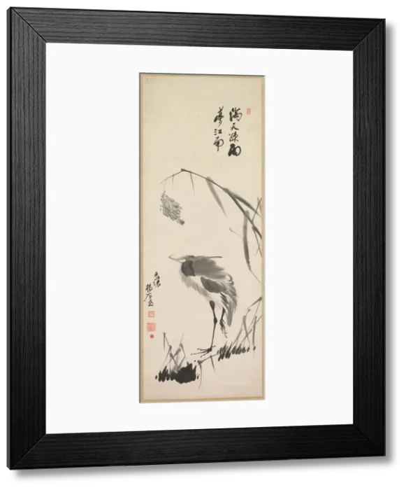 Framed Print : Egret and Reeds, late 1800s. Creator: Yang Ki-hun (Seuk-Eun) (Korean, 1843-1919?) Framed Print : Egret and Reeds, late 1800s. Creator: Yang Ki-hun (Seuk-Eun) (Korean, 1843-1919?)