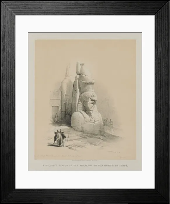 Framed Print : Egypt and Nubia, Volume I: One of Two Colossal Statues of Rameses II... 1847. Creator Framed Print : Egypt and Nubia, Volume I: One of Two Colossal Statues of Rameses II... 1847. Creator
