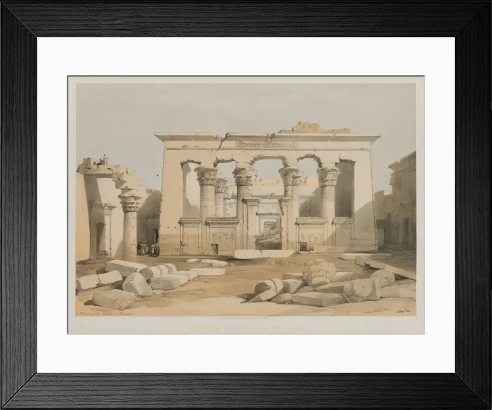 Framed Print : Egypt and Nubia, Volume I: Portico of the Temple of Kalabshe, 1847. Creator: Louis Haghe (British Framed Print : Egypt and Nubia, Volume I: Portico of the Temple of Kalabshe, 1847. Creator: Louis Haghe (British