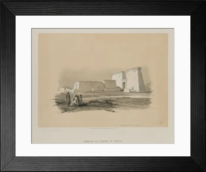 Framed Print : Egypt and Nubia, Volume I: Dakke, in Nubia, 1846. Creator: Louis Haghe (British, 1806-1885); F Framed Print : Egypt and Nubia, Volume I: Dakke, in Nubia, 1846. Creator: Louis Haghe (British, 1806-1885); F
