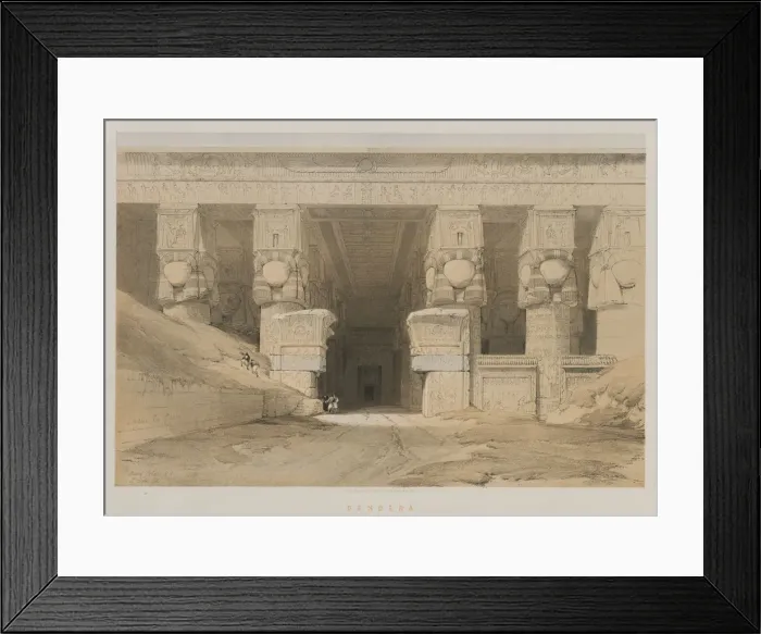 Framed Print : Egypt and Nubia, Volume I: Dendera, 1847. Creator: Louis Haghe (British, 1806-1885); F Framed Print : Egypt and Nubia, Volume I: Dendera, 1847. Creator: Louis Haghe (British, 1806-1885); F