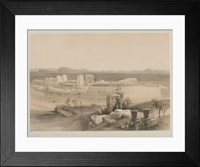 Framed Print : Egypt and Nubia, Volume I: General View of the Island of Philae, Nubia, 1846. Creator Framed Print : Egypt and Nubia, Volume I: General View of the Island of Philae, Nubia, 1846. Creator