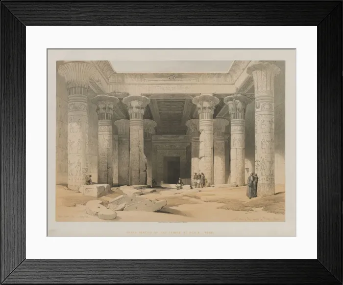 Framed Print : Egypt and Nubia, Volume I: Grand Portico of the Temple of Philae, Nubia, 1847. Creator