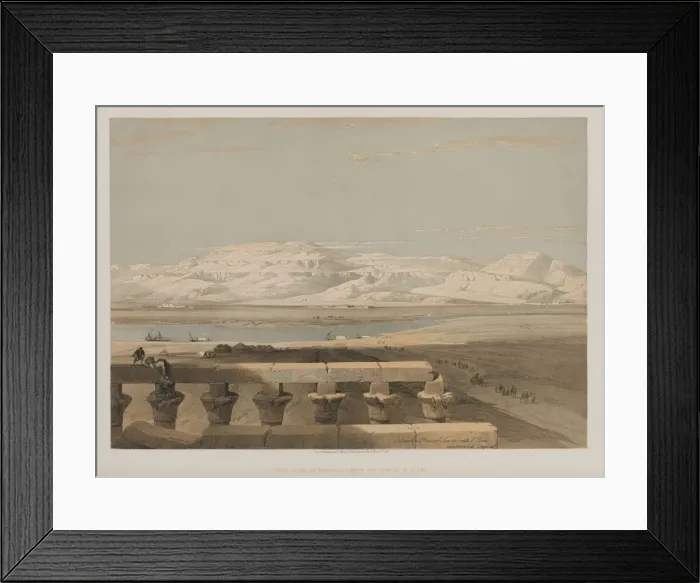 Framed Print : Egypt and Nubia, Volume I: Libyan Chain of Mountains, from the Temple of Luxor, 1847 Framed Print : Egypt and Nubia, Volume I: Libyan Chain of Mountains, from the Temple of Luxor, 1847