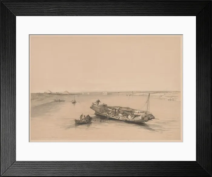 Framed Print : Egypt and Nubia: Volume I - No. 4, Slave Boats on the Nile, View Looking Towards Framed Print : Egypt and Nubia: Volume I - No. 4, Slave Boats on the Nile, View Looking Towards