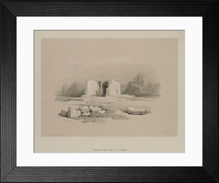 Framed Print : Egypt and Nubia, Volume I: Temple at Tafa in Nubia, 1846. Creator: Louis Haghe (British Framed Print : Egypt and Nubia, Volume I: Temple at Tafa in Nubia, 1846. Creator: Louis Haghe (British
