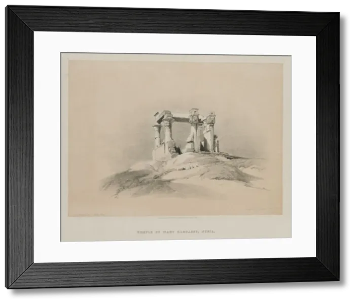 Framed Print : Egypt and Nubia, Volume I: Temple of Wady Kardassy in Nubia, 1846. Creator: Louis Haghe (British Framed Print : Egypt and Nubia, Volume I: Temple of Wady Kardassy in Nubia, 1846. Creator: Louis Haghe (British