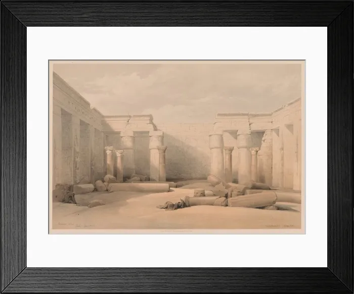 Framed Print : Egypt and Nubia: Volume II - No. 18, Medinet Abou, Thebes, 1832. Creator: Louis Haghe (British Framed Print : Egypt and Nubia: Volume II - No. 18, Medinet Abou, Thebes, 1832. Creator: Louis Haghe (British