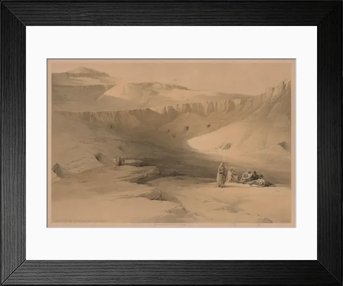 Framed Print : Egypt and Nubia: Volume II - No. 34, Entrance to the Tombs of the Kings of Thebes…, 1838 Framed Print : Egypt and Nubia: Volume II - No. 34, Entrance to the Tombs of the Kings of Thebes…, 1838