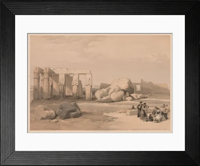 Framed Print : Egypt and Nubia: Volume II - No. 4, Fragments of the Great Colossi, at the Memnonium, 1838 Framed Print : Egypt and Nubia: Volume II - No. 4, Fragments of the Great Colossi, at the Memnonium, 1838
