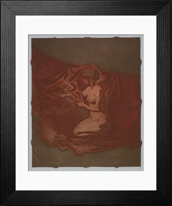 Framed Print : Embers Glow, 1890-1897. Creator: Theodore Roussel (French, 1847-1926) Framed Print : Embers Glow, 1890-1897. Creator: Theodore Roussel (French, 1847-1926)