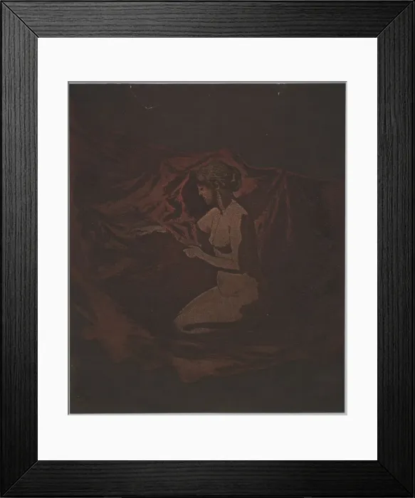 Framed Print : Embers Glow, 1890-1897. Creator: Theodore Roussel (French, 1847-1926) Framed Print : Embers Glow, 1890-1897. Creator: Theodore Roussel (French, 1847-1926)