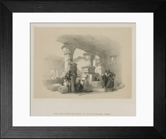Framed Print : Egypt and Nubia, Volume II: Dayr-El-Medeeneh, Thebes, 1848. Creator: Louis Haghe (British Framed Print : Egypt and Nubia, Volume II: Dayr-El-Medeeneh, Thebes, 1848. Creator: Louis Haghe (British