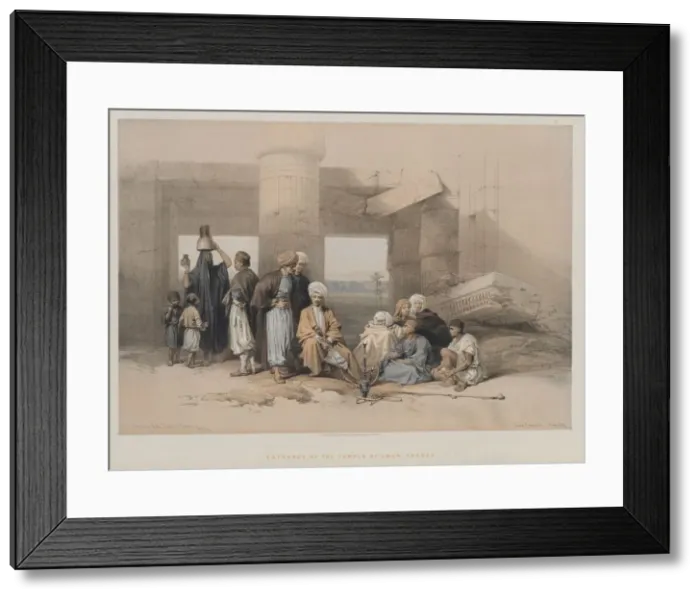 Framed Print : Egypt and Nubia, Volume II: Entrance of the Temple of Amun, Thebes, 1847. Creator Framed Print : Egypt and Nubia, Volume II: Entrance of the Temple of Amun, Thebes, 1847. Creator