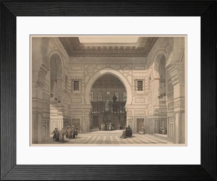Framed Print : Egypt and Nubia: Volume III - No. 36, Interior of the Mosque of the Sultan El Ghoree, 1838 Framed Print : Egypt and Nubia: Volume III - No. 36, Interior of the Mosque of the Sultan El Ghoree, 1838