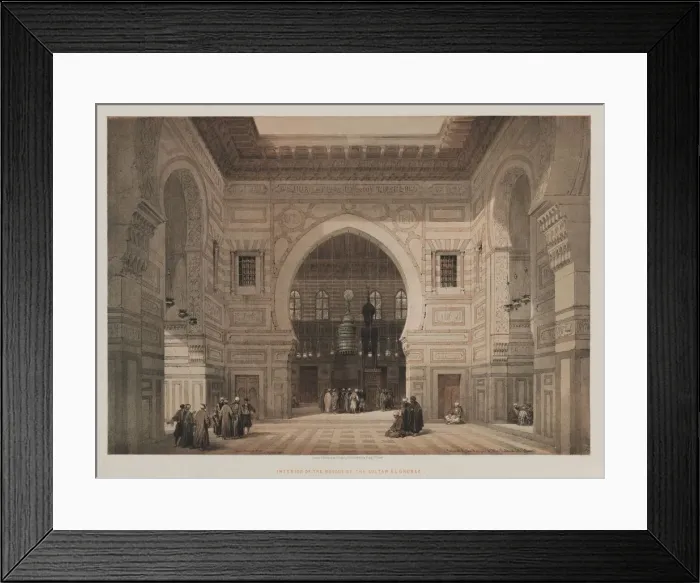 Framed Print : Egypt and Nubia, Volume III: Interior of the Mosque of the Sultan El Ghoree, 1849 Framed Print : Egypt and Nubia, Volume III: Interior of the Mosque of the Sultan El Ghoree, 1849