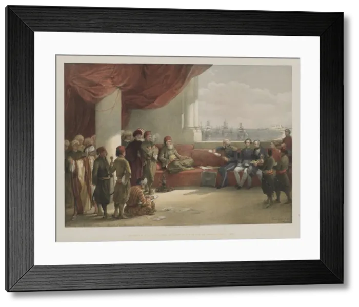 Framed Print : Egypt and Nubia, Volume III: Interview with the Viceroy of Egypt, at his Palace, Alexandria, 1848 Framed Print : Egypt and Nubia, Volume III: Interview with the Viceroy of Egypt, at his Palace, Alexandria, 1848