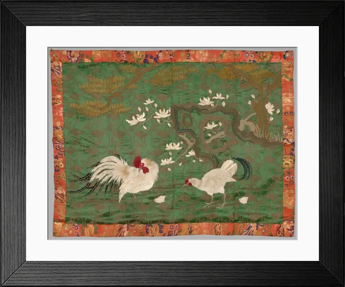 Framed Print : Embroidered Fukusa, late 1800s-early 1900s. Creator: Unknown Framed Print : Embroidered Fukusa, late 1800s-early 1900s. Creator: Unknown