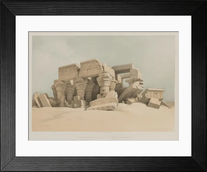 Framed Print : Egypt and Nubia, Volume II: Kom-Ombo, 1846. Creator: Louis Haghe (British, 1806-1885); F Framed Print : Egypt and Nubia, Volume II: Kom-Ombo, 1846. Creator: Louis Haghe (British, 1806-1885); F