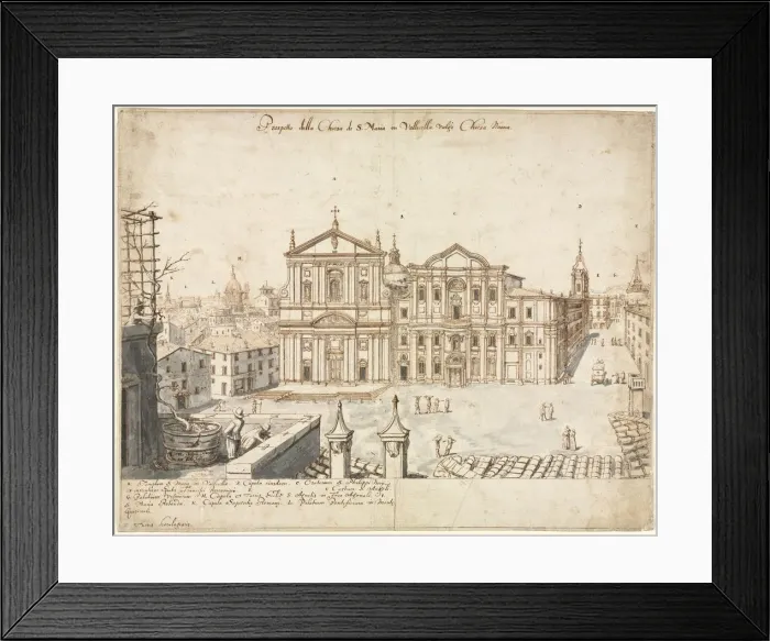 Framed Print : Eighteen Views of Rome: The Church of Santa Maria in Vallicella, 1665. Creator: Lievin Cruyl Framed Print : Eighteen Views of Rome: The Church of Santa Maria in Vallicella, 1665. Creator: Lievin Cruyl
