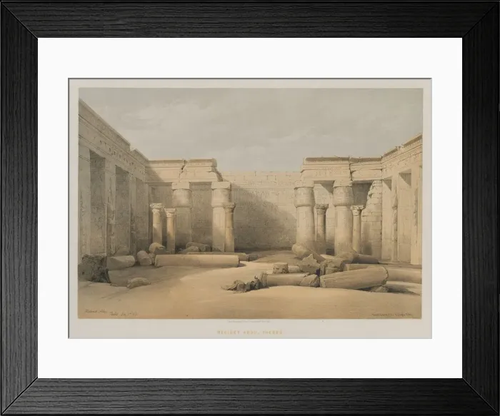 Framed Print : Egypt and Nubia, Volume II: Medinet Abou, Thebes, 1847. Creator: Louis Haghe (British Framed Print : Egypt and Nubia, Volume II: Medinet Abou, Thebes, 1847. Creator: Louis Haghe (British