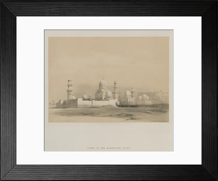 Framed Print : Egypt and Nubia, Volume III: Tombs of the Memlooks, Cairo, 1849. Creator: Louis Haghe (British Framed Print : Egypt and Nubia, Volume III: Tombs of the Memlooks, Cairo, 1849. Creator: Louis Haghe (British