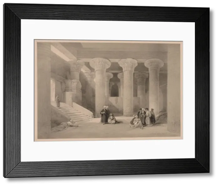 Framed Print : Egypt and Nubia: Volume I - No. 24, Temple at Esneh, 1838. Creator: Louis Haghe (British Framed Print : Egypt and Nubia: Volume I - No. 24, Temple at Esneh, 1838. Creator: Louis Haghe (British