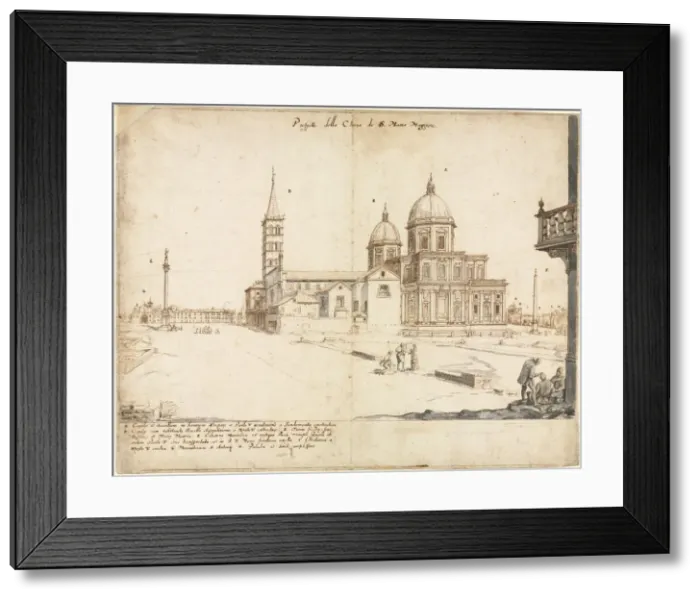 Framed Print : Eighteen Views of Rome: The Basilica of Santa Maria Maggiore, 1664. Creator: Lievin Cruyl (Flemish Framed Print : Eighteen Views of Rome: The Basilica of Santa Maria Maggiore, 1664. Creator: Lievin Cruyl (Flemish