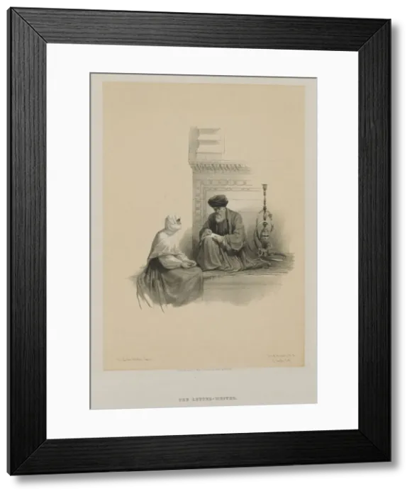 Framed Print : Egypt and Nubia, Volume III: The Letter-Writer, Cairo, 1849. Creator: Louis Haghe (British Framed Print : Egypt and Nubia, Volume III: The Letter-Writer, Cairo, 1849. Creator: Louis Haghe (British
