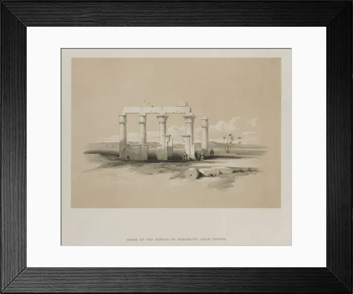 Framed Print : Egypt and Nubia, Volume II: Ruins of the Temple of Madamoud, at Thebes, 1847. Creator Framed Print : Egypt and Nubia, Volume II: Ruins of the Temple of Madamoud, at Thebes, 1847. Creator