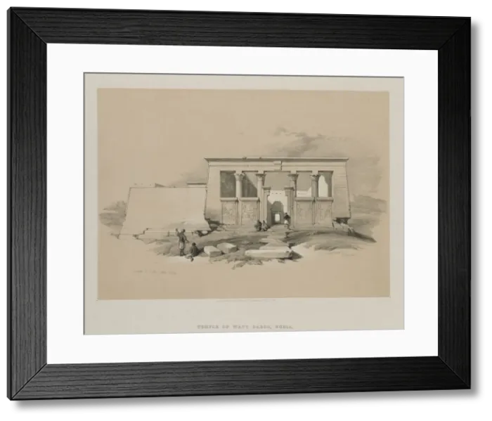 Framed Print : Egypt and Nubia, Volume II: Temple at Wady Dabod, Nubia, 1848. Creator: Louis Haghe (British Framed Print : Egypt and Nubia, Volume II: Temple at Wady Dabod, Nubia, 1848. Creator: Louis Haghe (British