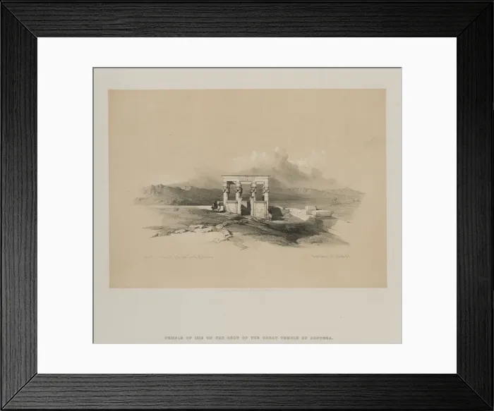 Framed Print : Egypt and Nubia, Volume II: Temple of Isis on the Roof of the Great Temple of Dendera, 1848 Framed Print : Egypt and Nubia, Volume II: Temple of Isis on the Roof of the Great Temple of Dendera, 1848