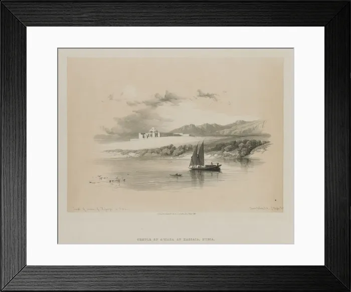 Framed Print : Egypt and Nubia, Volume II: Temple of Amdda, of Hassaya in Nubia, 1847. Creator: Louis Haghe Framed Print : Egypt and Nubia, Volume II: Temple of Amdda, of Hassaya in Nubia, 1847. Creator: Louis Haghe