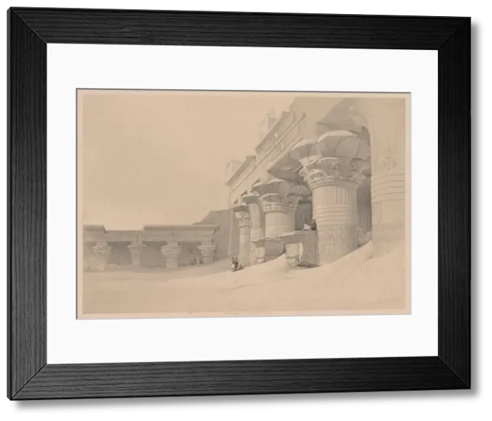 Framed Print : Egypt and Nubia: Volume I - No. 10, Edfou, 1838. Creator: Louis Haghe (British, 1806-1885) Framed Print : Egypt and Nubia: Volume I - No. 10, Edfou, 1838. Creator: Louis Haghe (British, 1806-1885)