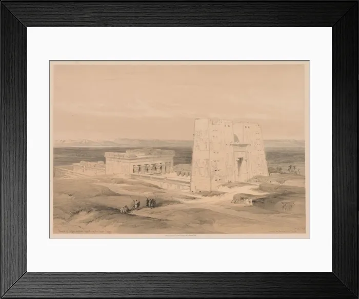 Framed Print : Egypt and Nubia: Volume I - No. 34, Temple of Edfou. Ancient Appolinopolis, Upper Egypt, 1838 Framed Print : Egypt and Nubia: Volume I - No. 34, Temple of Edfou. Ancient Appolinopolis, Upper Egypt, 1838