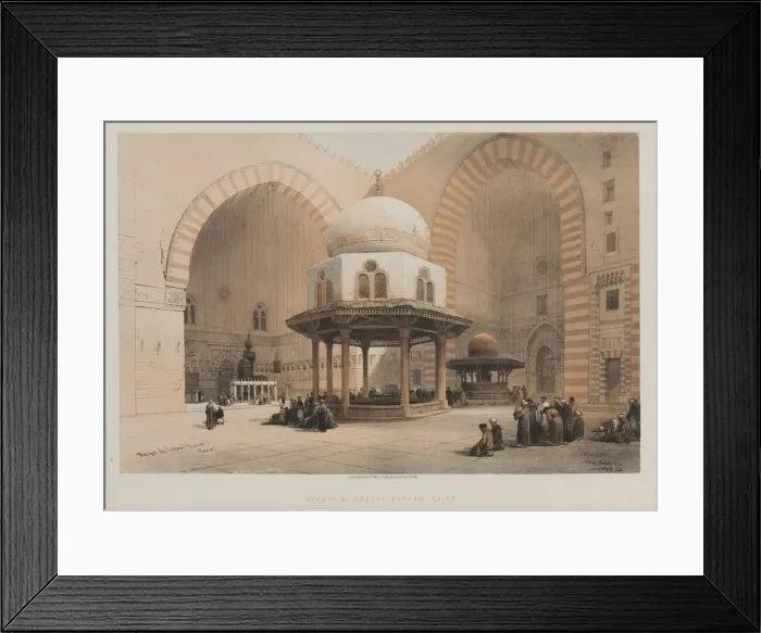 Framed Print : Egypt and Nubia, Volume III, Mosque of the Sultan Hassan, Cairo, 1848. Creator: Louis Haghe Framed Print : Egypt and Nubia, Volume III, Mosque of the Sultan Hassan, Cairo, 1848. Creator: Louis Haghe