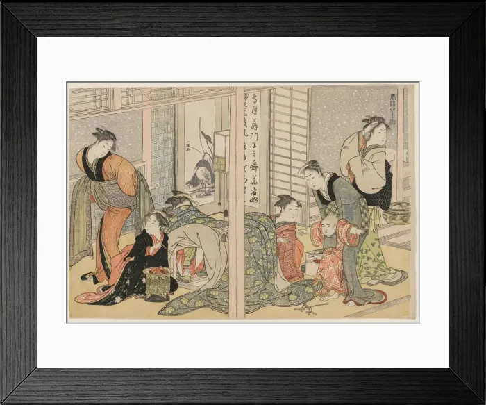 Framed Print : Elegant Pleasures of the Four Seasons, c. 1782. Creator: Kitagawa Utamaro (Japanese Framed Print : Elegant Pleasures of the Four Seasons, c. 1782. Creator: Kitagawa Utamaro (Japanese