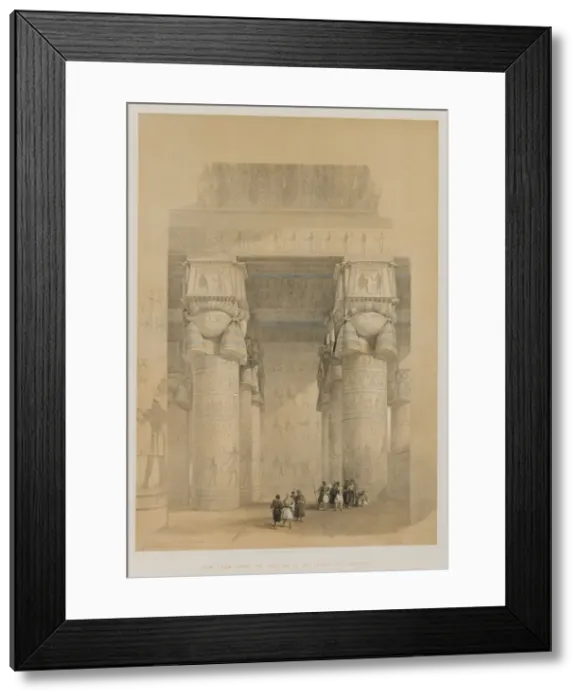 Framed Print : Egypt and Nubia, Volume II: View from Under the Portico of the Temple of Dendera, 1849 Framed Print : Egypt and Nubia, Volume II: View from Under the Portico of the Temple of Dendera, 1849