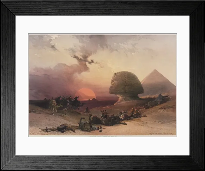 Framed Print : Egypt and Nubia, Volume III: Approach of the Simoon-Desert at Gizeh, 1849. Creator Framed Print : Egypt and Nubia, Volume III: Approach of the Simoon-Desert at Gizeh, 1849. Creator