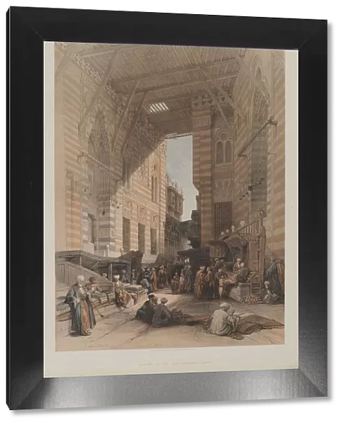 Egypt and Nubia, Volume III: Bazaar of the Silk Mercers, Cairo, 1848. Creator: Louis Haghe