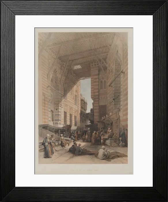 Framed Print : Egypt and Nubia, Volume III: Bazaar of the Silk Mercers, Cairo, 1848. Creator: Louis Haghe Framed Print : Egypt and Nubia, Volume III: Bazaar of the Silk Mercers, Cairo, 1848. Creator: Louis Haghe
