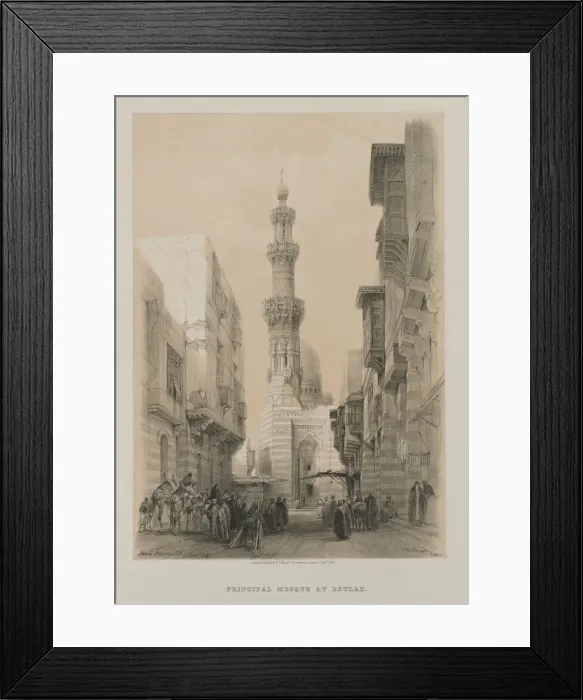 Framed Print : Egypt and Nubia, Volume III: Bullack, Cairo, c. 1846. Creator: Louis Haghe (British, 1806-1885); F Framed Print : Egypt and Nubia, Volume III: Bullack, Cairo, c. 1846. Creator: Louis Haghe (British, 1806-1885); F