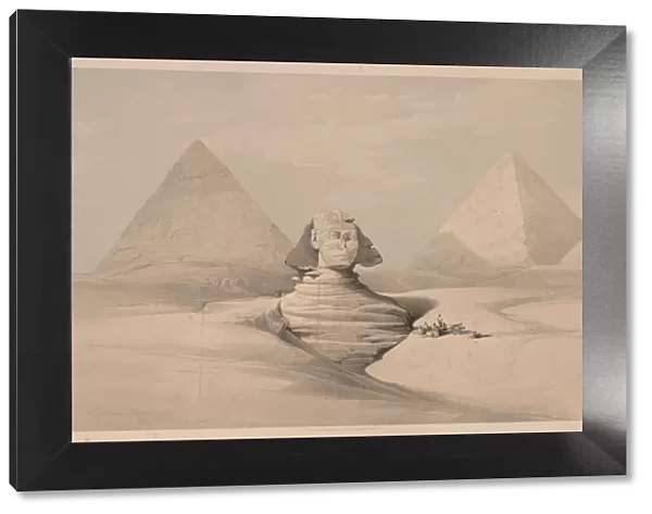 Egypt and Nubia: Volume I - No. 18, The Great Sphinx, Pyramids of Gizeh, Front View, 1839