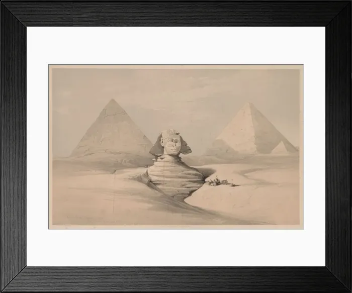 Framed Print : Egypt and Nubia: Volume I - No. 18, The Great Sphinx, Pyramids of Gizeh, Front View, 1839 Framed Print : Egypt and Nubia: Volume I - No. 18, The Great Sphinx, Pyramids of Gizeh, Front View, 1839