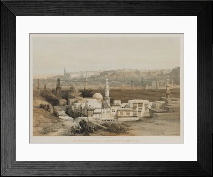 Framed Print : Egypt and Nubia, Volume III: Cairo from the Gate of Citzenib, Looking towards the Desert of Suez Framed Print : Egypt and Nubia, Volume III: Cairo from the Gate of Citzenib, Looking towards the Desert of Suez